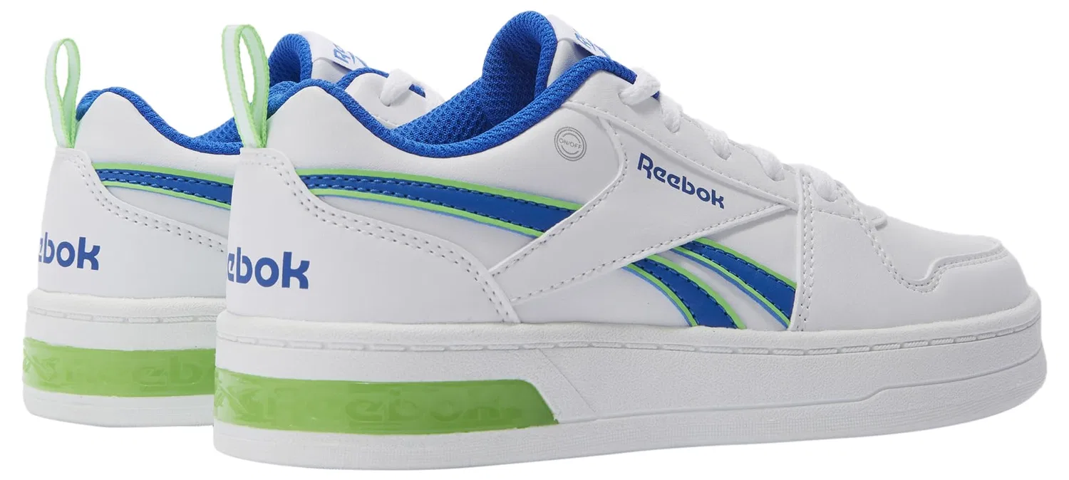 Детские кроссовки для мальчиков с подсветкой Reebok Royal Prime Step N' Flash Reebok, Ftwrwhite Optimumblue Solarlime — фото 3
