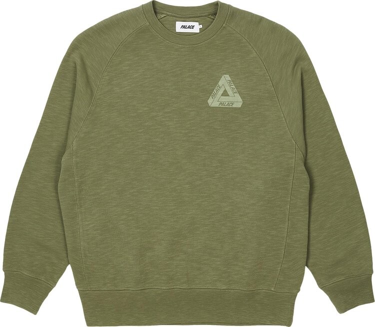 

Толстовка Palace Tri-Ferg Slub Crew 'Olive', зеленый