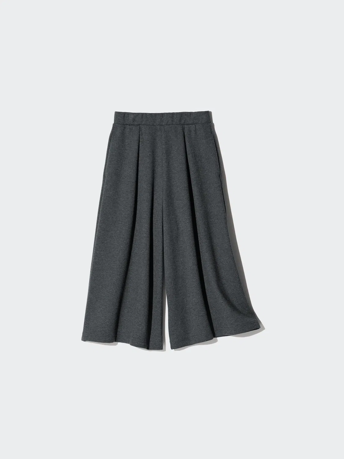 Юбка-брюки из ворсованного трикотажа Uniqlo, свинцово-серый — фото 2