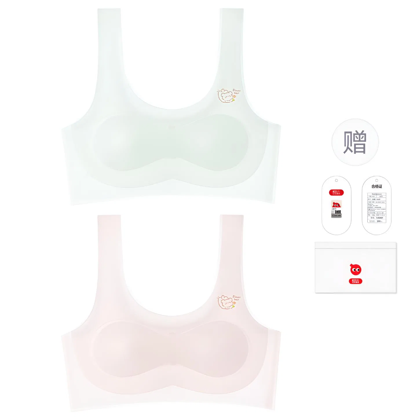 Детское белье для девочек хлопковое Red bean, Light Green-Light Pink