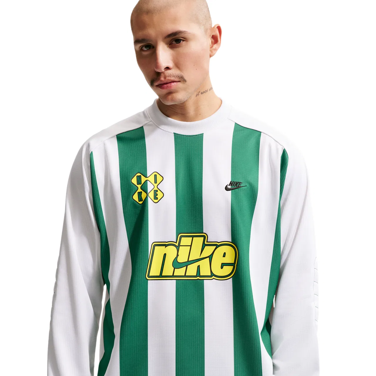 Мужская футболка с длинным рукавом Nike Club Goalie Top Home, Nike, Malachite White Lightening — фото 3