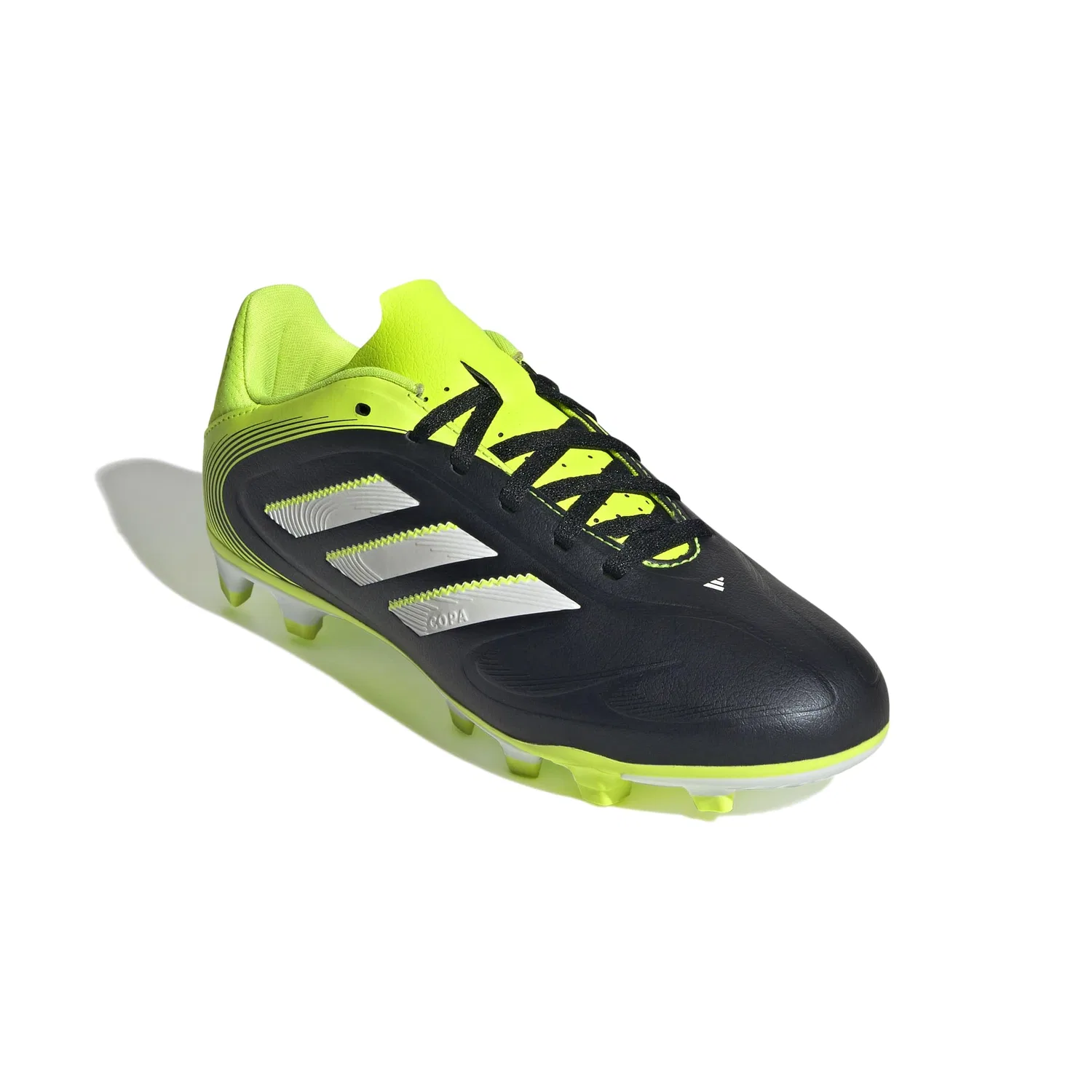 Детские бутсы футбольные для мальчиков с принтом Copa Pure III Club Firm Ground/Multi Ground Football Boots Kids Adidas, Core Black Cloud White Lucid Lemon — фото 4