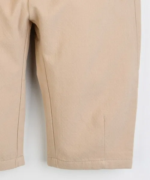 Детские штаны из футера с принтом Cozy Woven Pants moimoln, Beige — фото 3