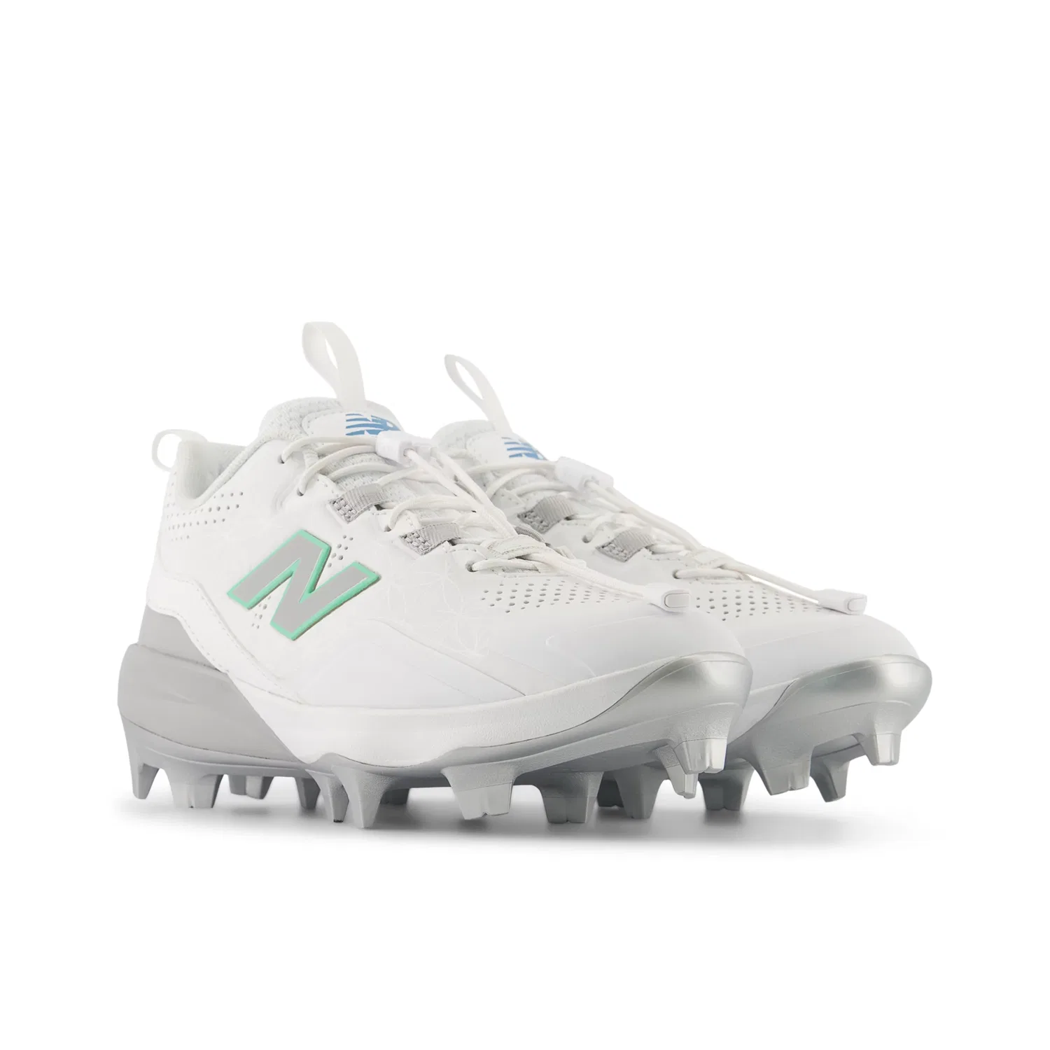 Детские бейсбольные шиповки с шнуровкой-фиксатором Fuelcell Lindor 3 Youth New Balance, White — фото 2