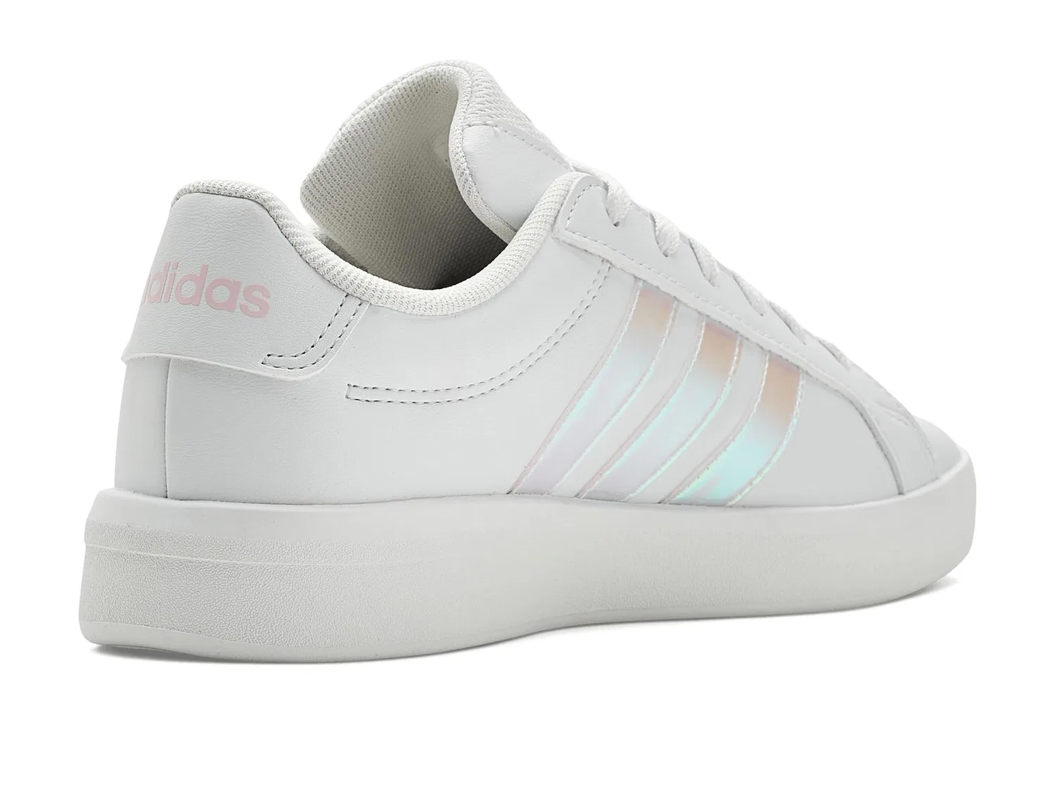 Детские кроссовки Grand Court 3.0 (для детей постарше) Adidas Kids, White/Iridescent/Almost Pink — фото 4