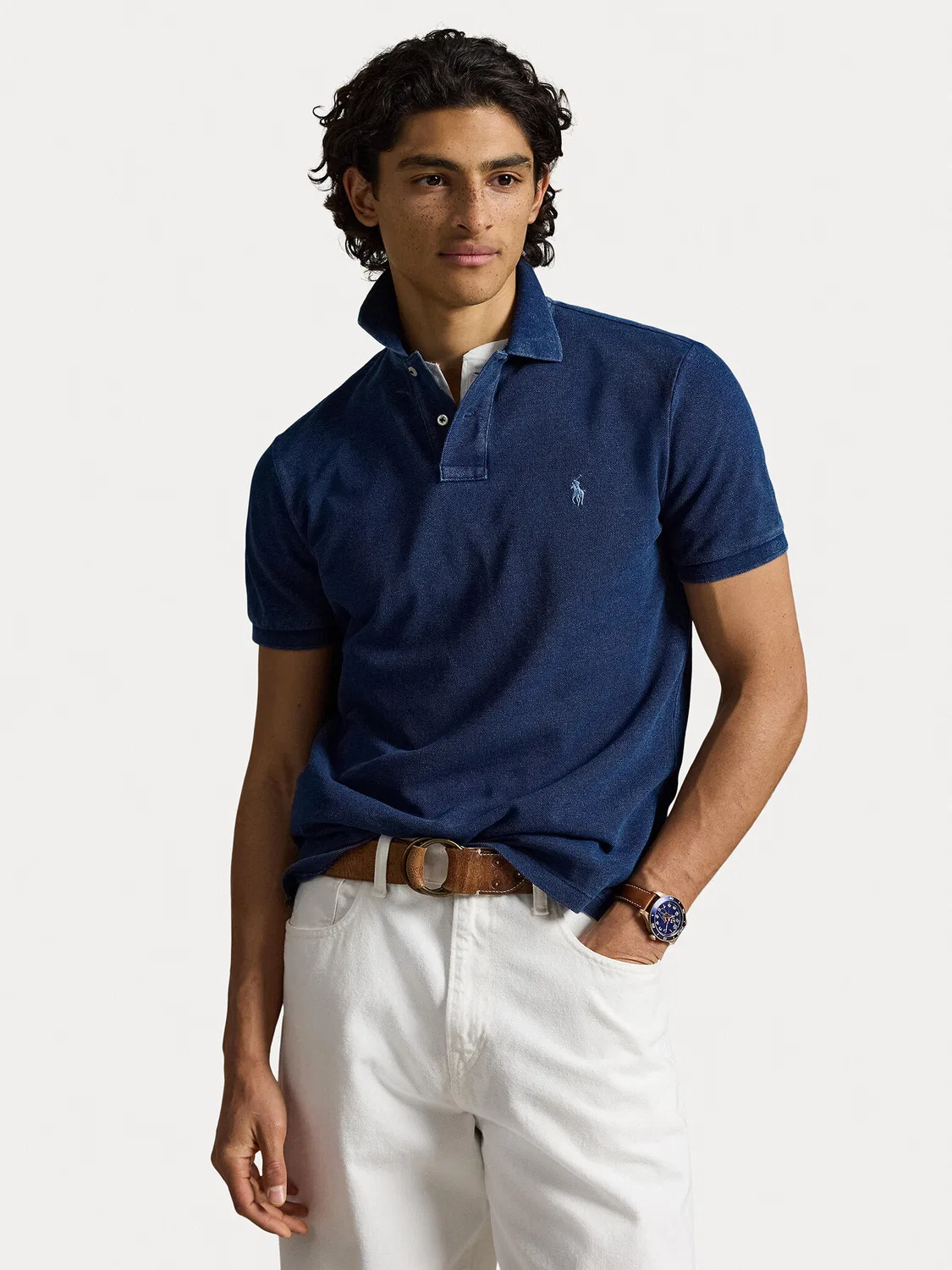 Мужское поло стандартного кроя Polo Ralph Lauren, темно-синий
