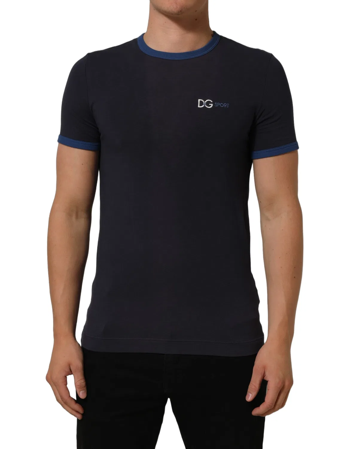 Мужская футболка с коротким рукавом и логотипом Dolce & Gabbana, Dark Blue — фото 2