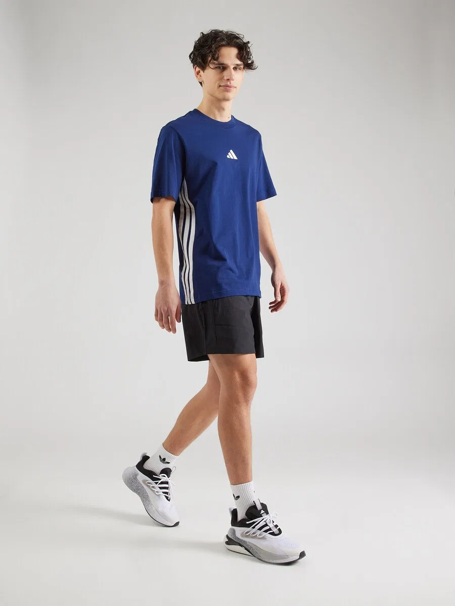 Футболка ADIDAS PERFORMANCE темно-синего цвета — фото 4
