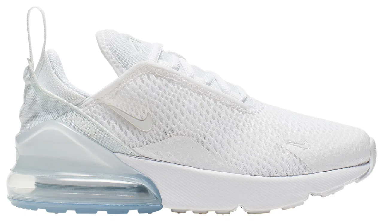 Кроссовки для мальчиков Air Max 270 Nike, цвет White/White/Metallic Silver