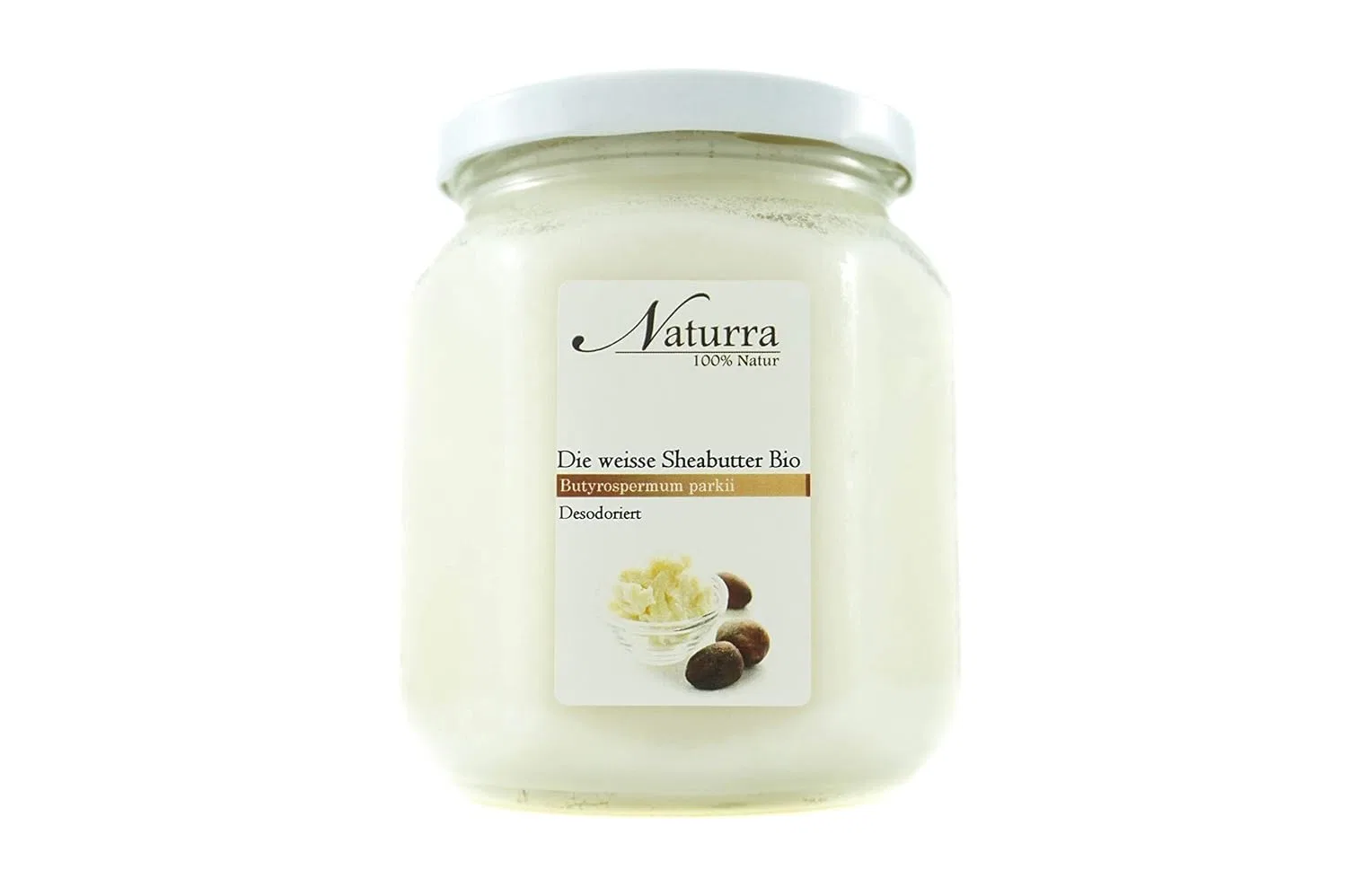 Масло ши Organic 480 г, белый, Naturra