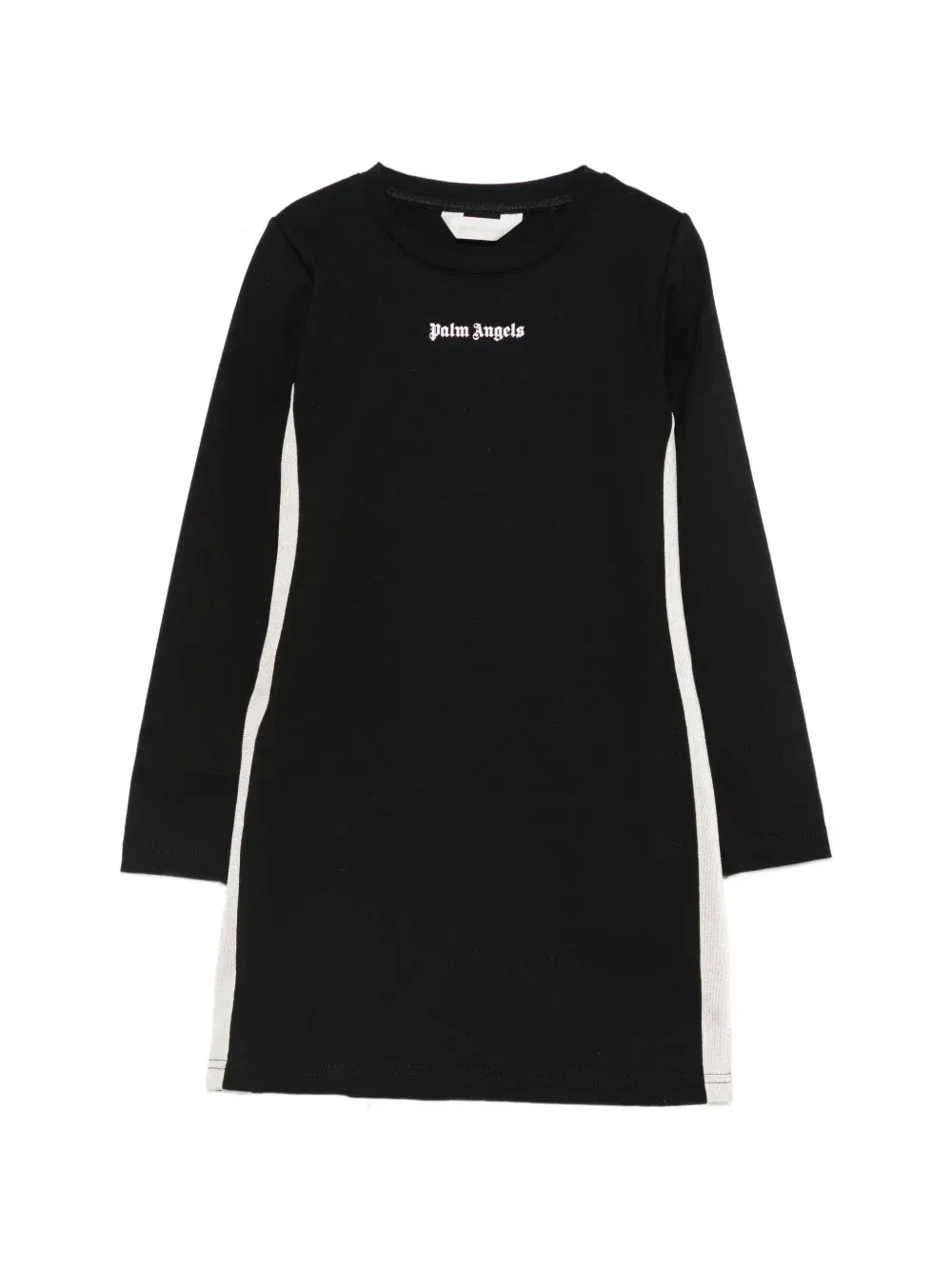 Платье с логотипом и боковыми полосками Palm Angels Kids, черный
