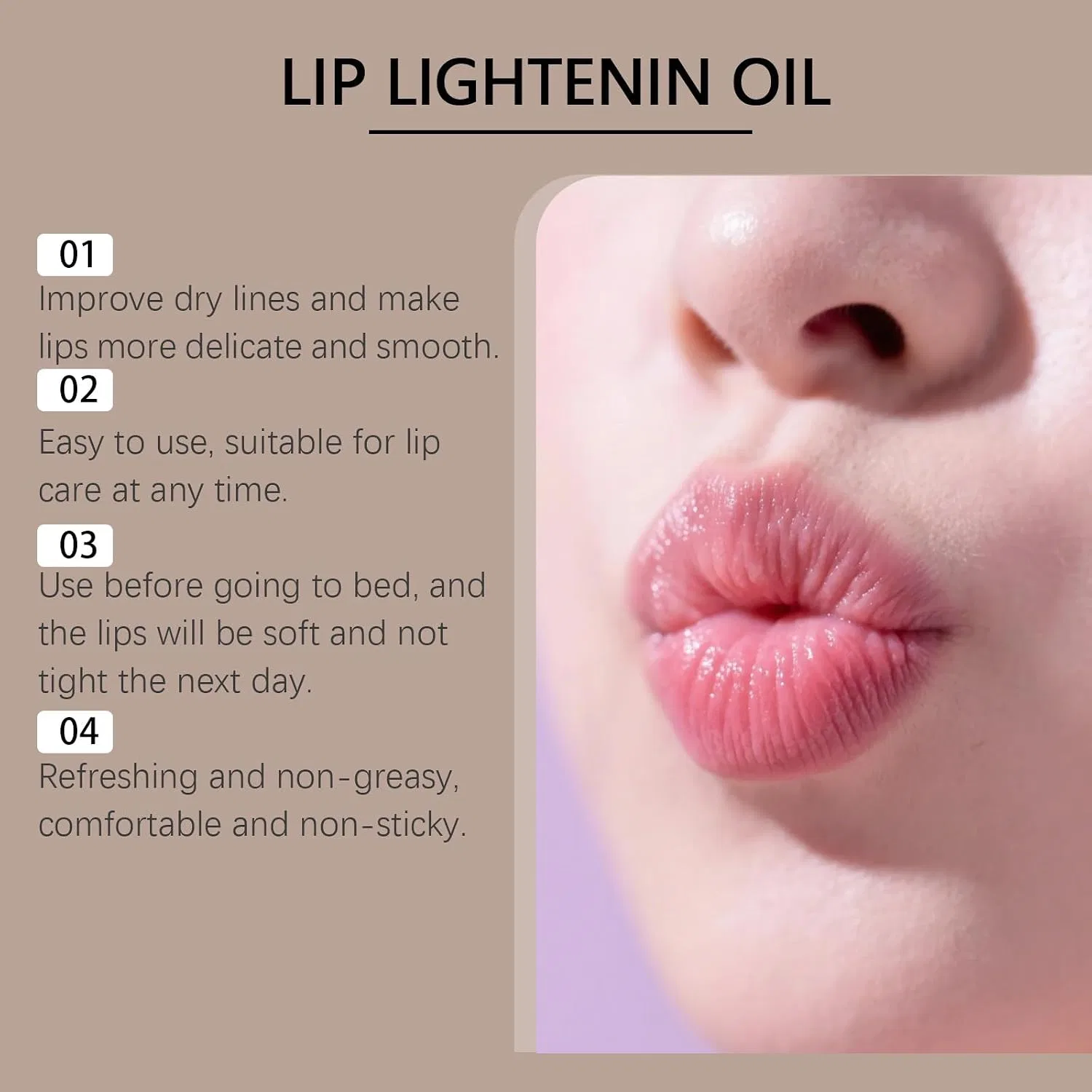 Масло для губ Pink Moisturising Lip Oil Raevior, 2 шт, 10 мл, Розовый — фото 2