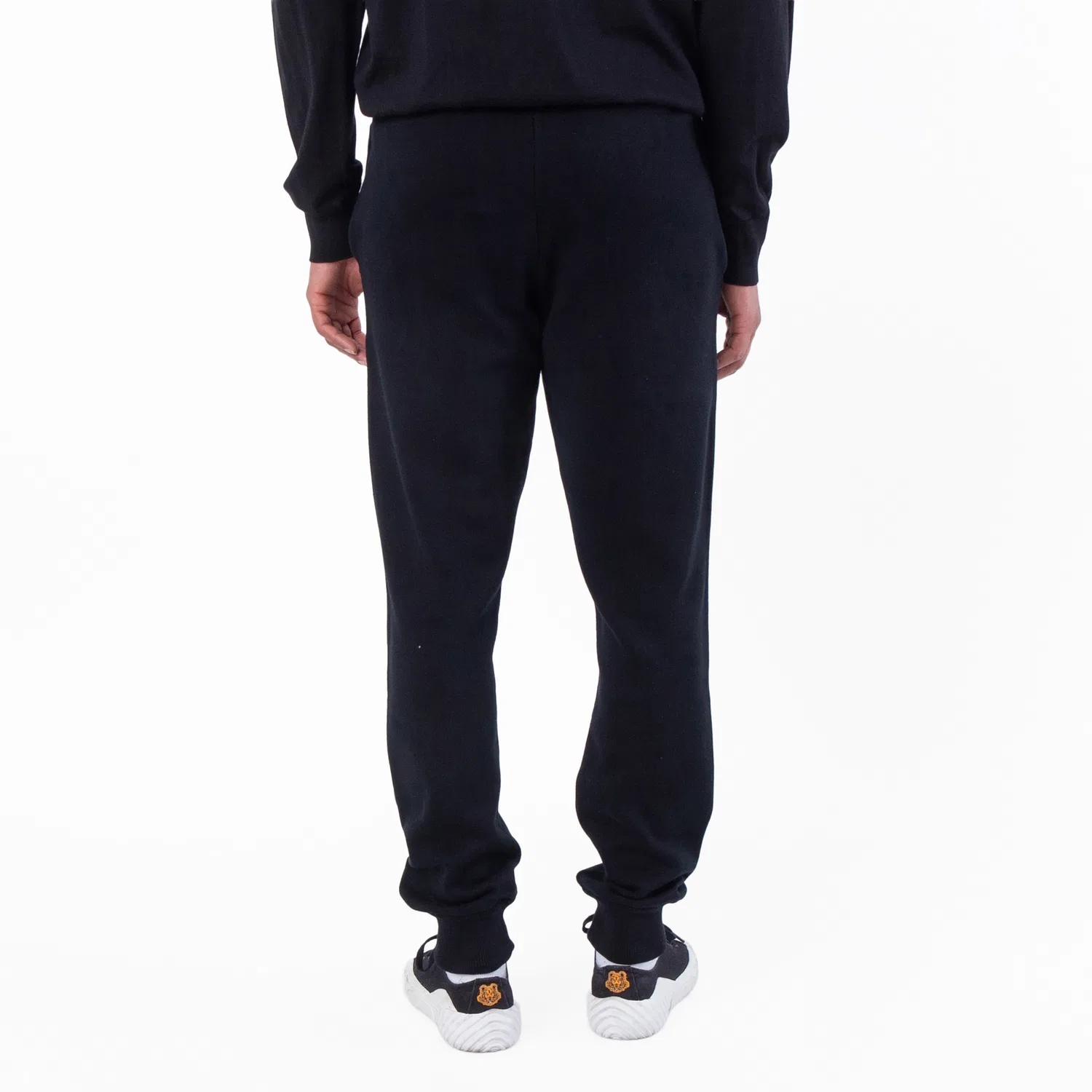Брюки спортивные из кашемира Cashmere-Blend Knit Sweatpants Versace, Black — фото 3