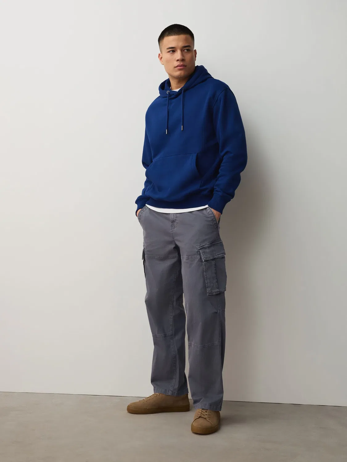Штаны карго свободного кроя, Authentic Washed Next, угольно-серый — фото 3