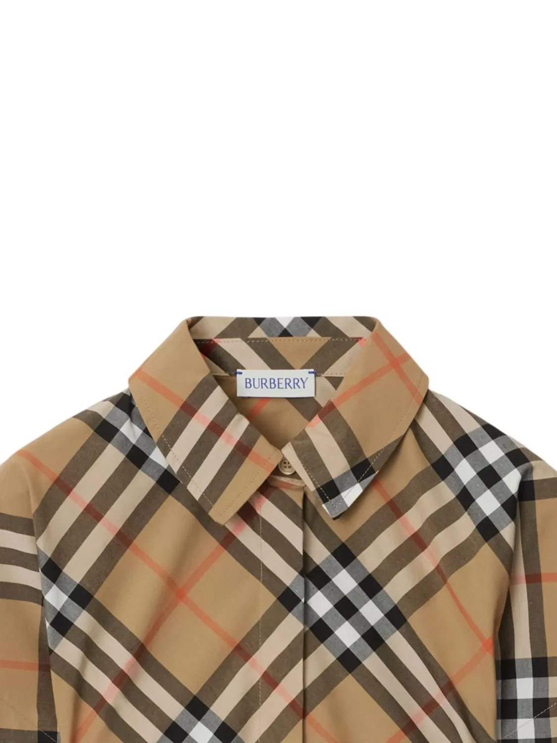 Платье с винтажным клетчатым узором Burberry, бежевый — фото 3