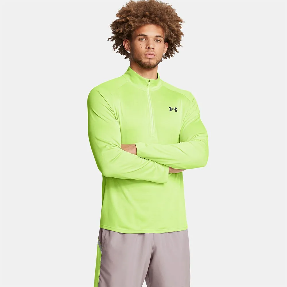 

Футболка Under Armour Tech Textured half zip long sleeve, зеленый