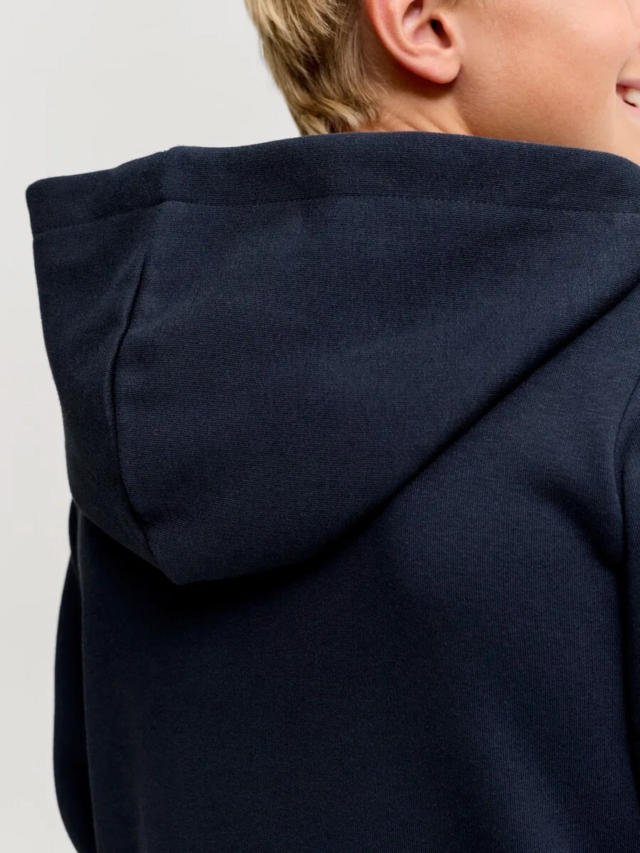 Детская толстовка на молнии Jack & Jones Junior, темно-синяя — фото 2