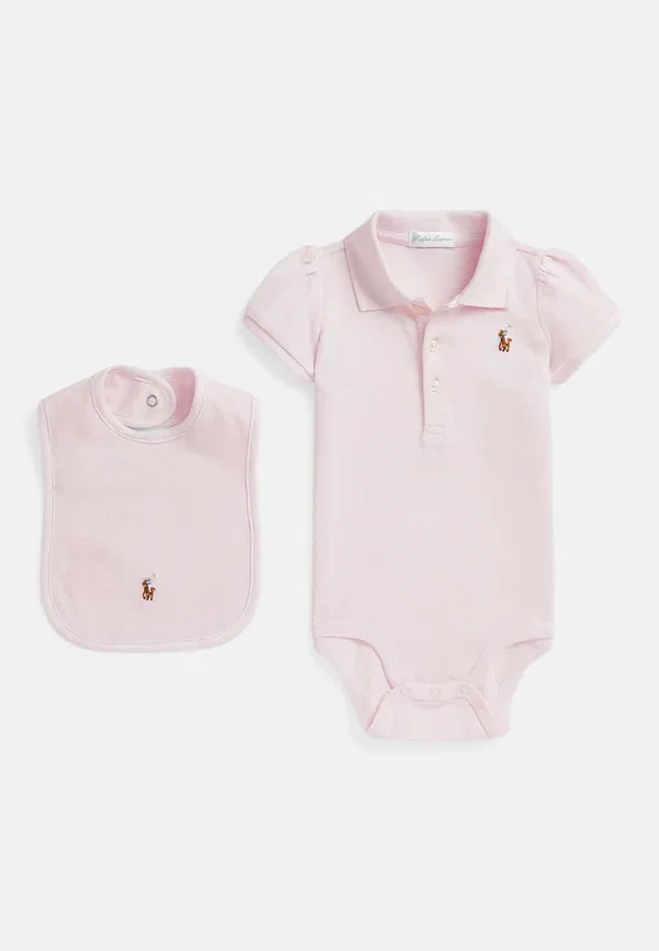 Комплект для новорожденных из хлопка Polo Ralph Lauren, розовый
