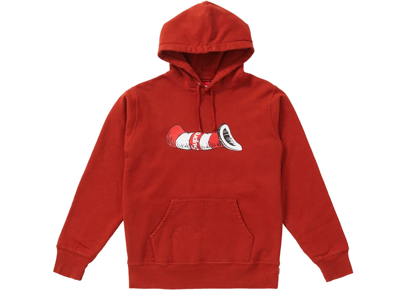 Мужской свитшот с капюшоном с принтом Cat in the Hat Supreme, Rust