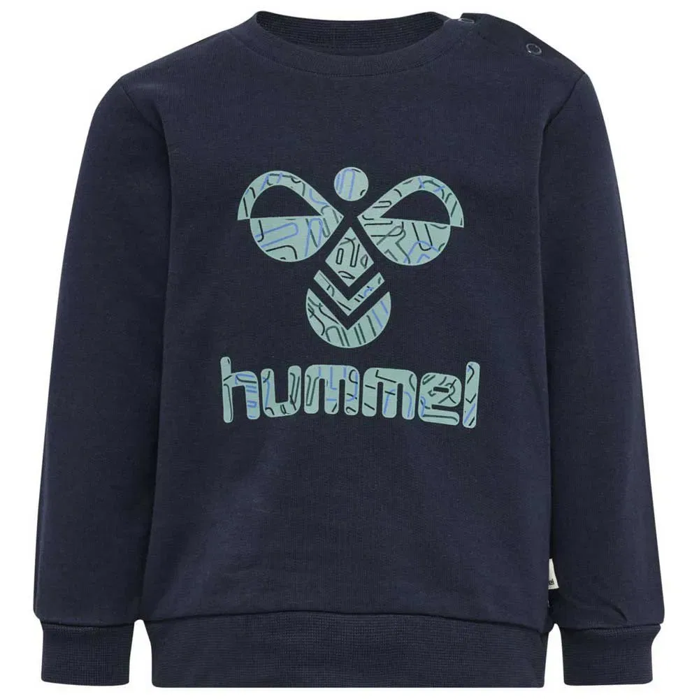Детский свитшот для девочек с принтом Lime Hummel, Blue — фото 3
