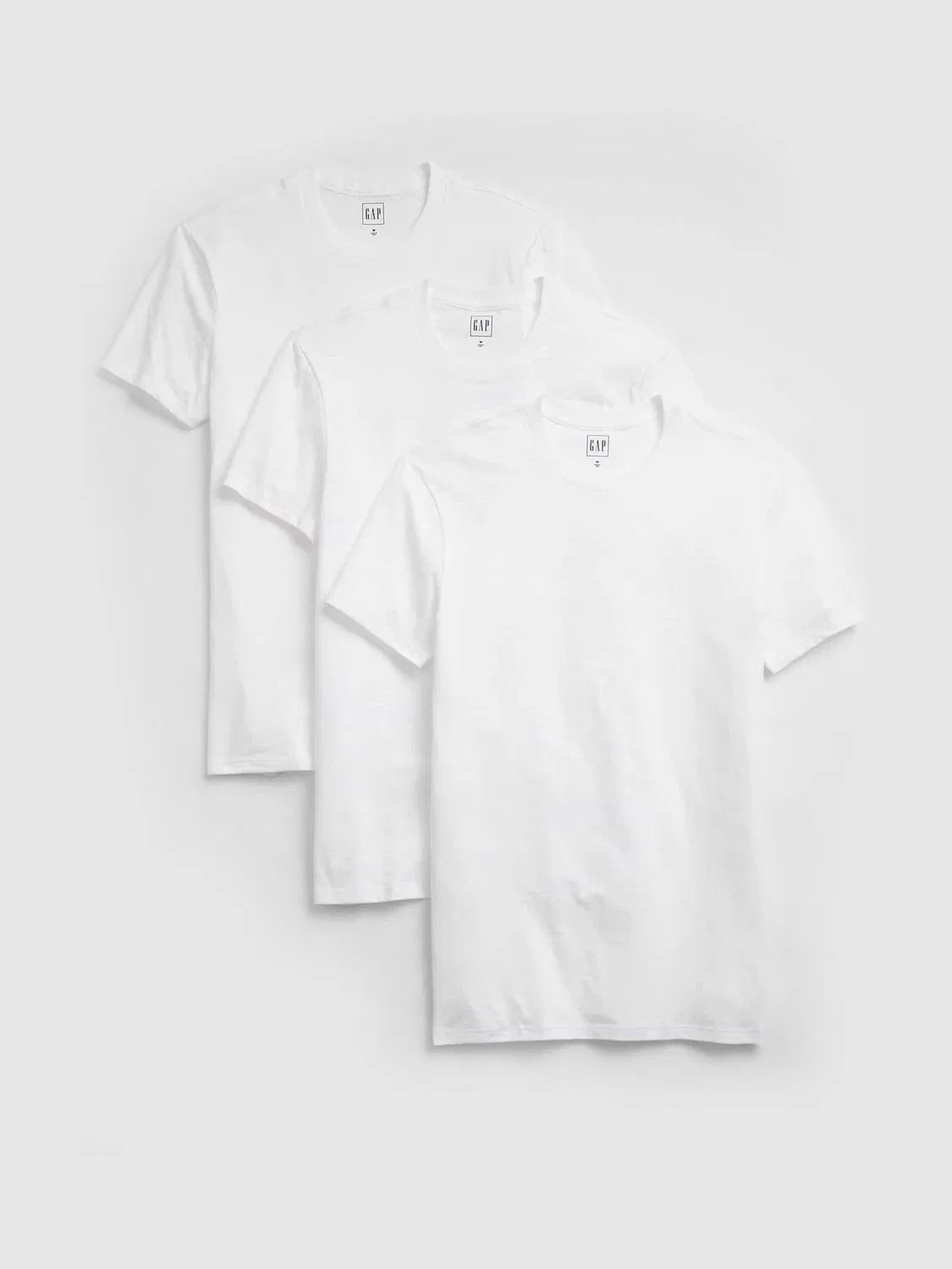 Футболка хлопковая Gap Crew neck 3-Pack, белый