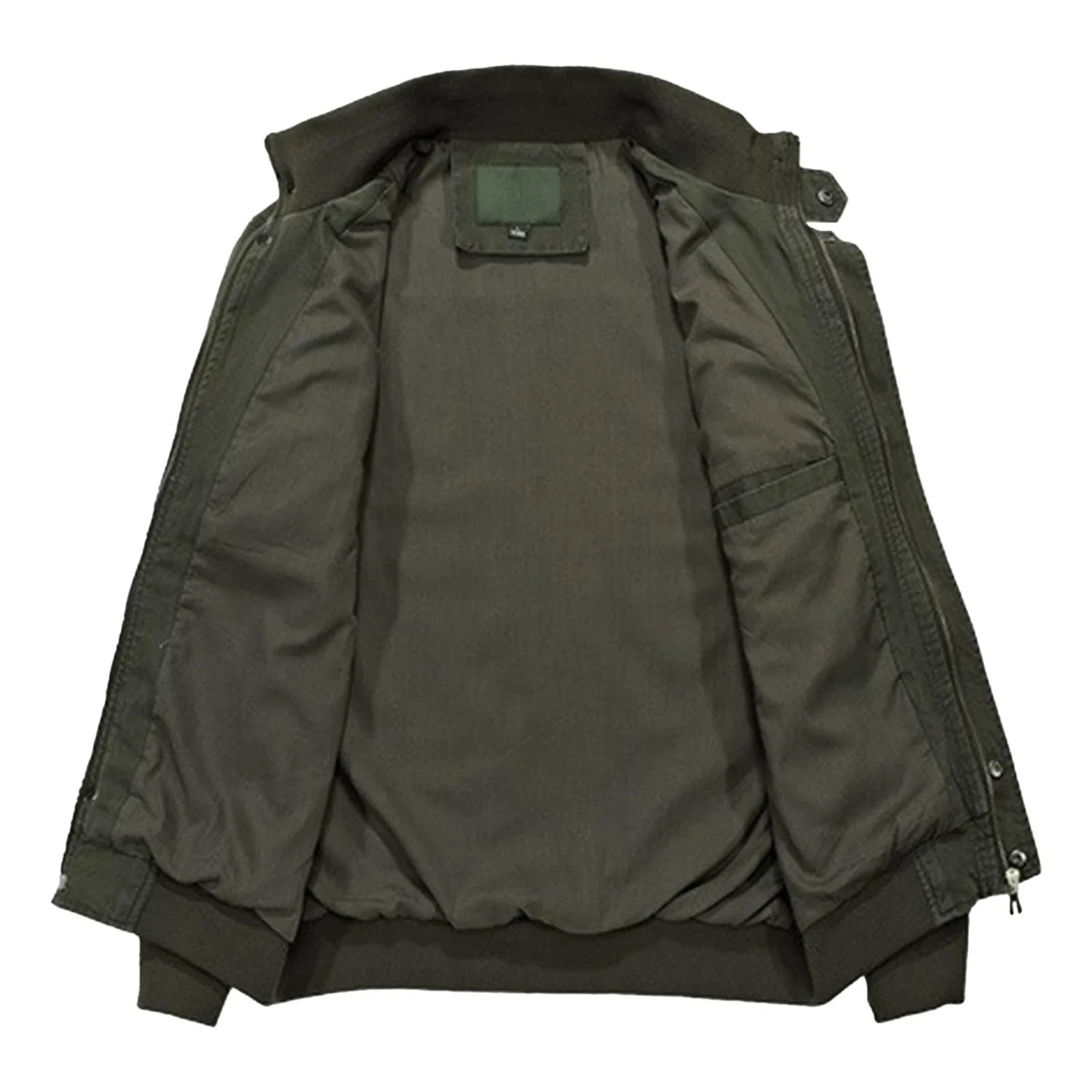 Мужская куртка из легкого хлопка с принтом Military Jacket, army green — фото 4