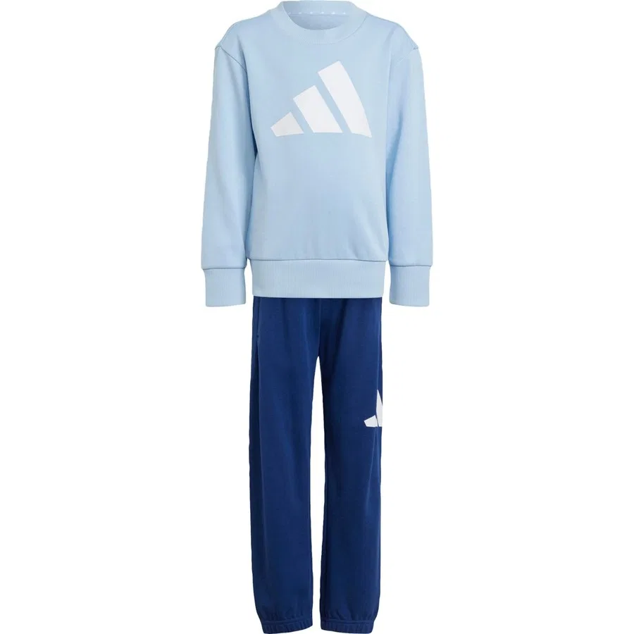 Спортивный комплект из джоггеров и фуфайки с длинным рукавом adidas Essentials Joggers Set, Сине-белый — фото 3