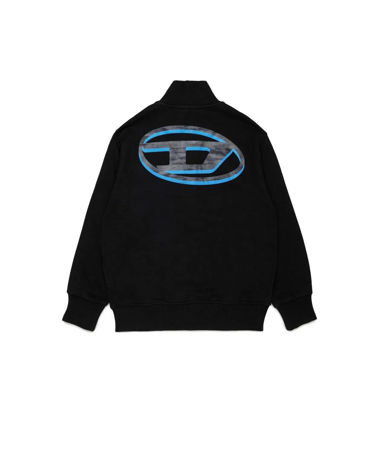 Детский свитшот с принтом Diesel SVELLYZIP OVER, Черный — фото 2
