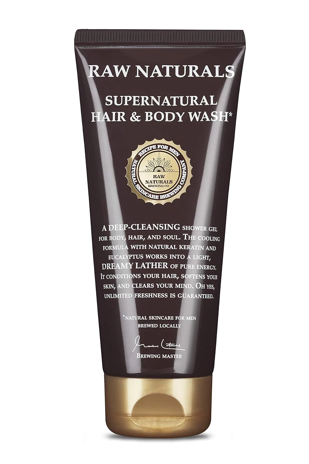 Гель для душа и шампунь Recipe for Men Raw Naturals, 200 мл, Eucalyptus