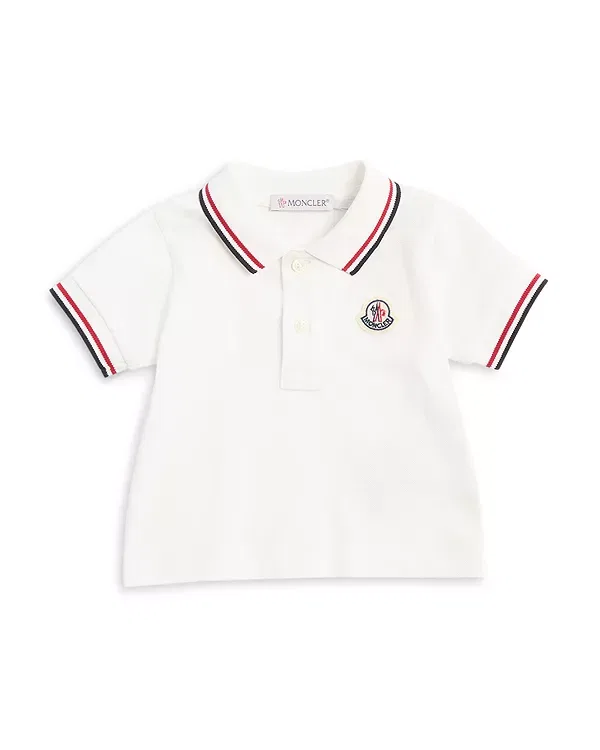 Детское поло для мальчиков с коротким рукавом Moncler, Natural