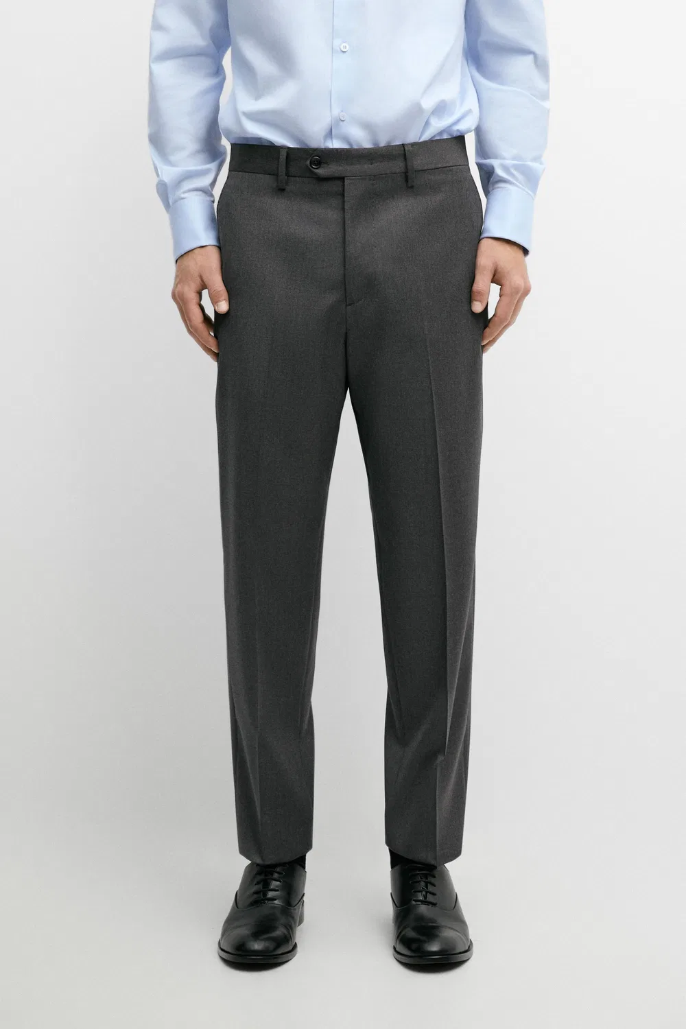 Брюки Massimo Dutti 100% Cool Wool Suit, серый