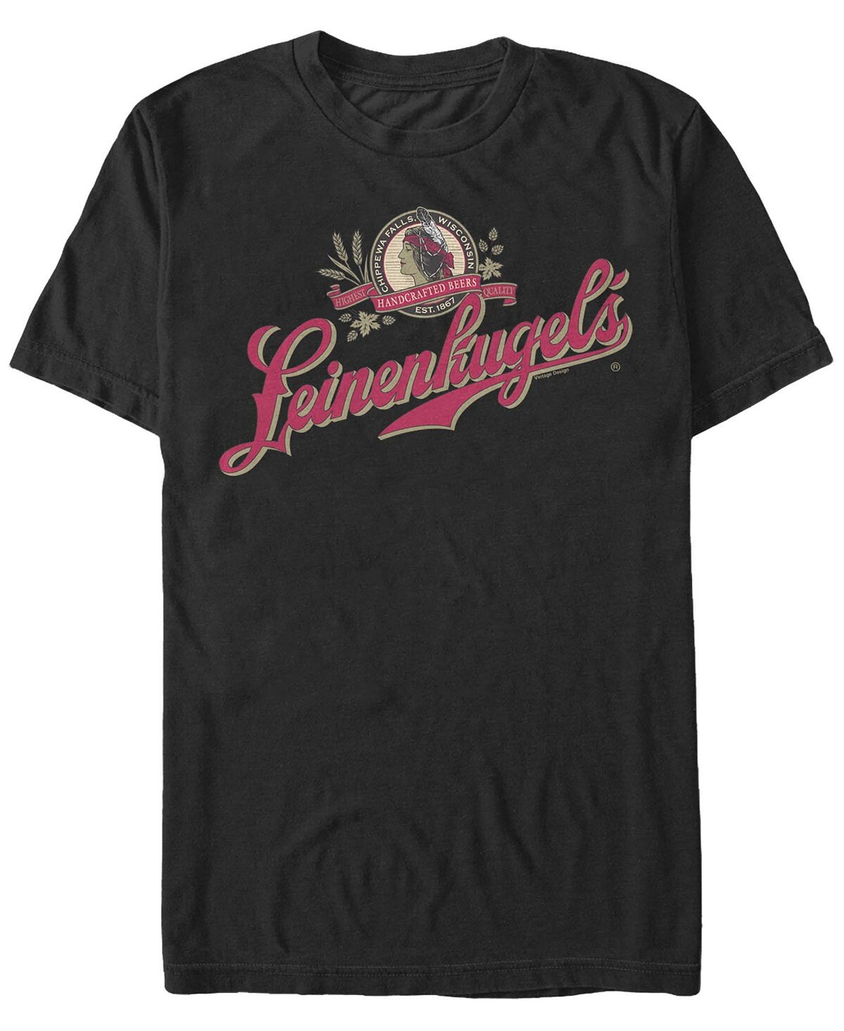 

Мужская футболка с коротким рукавом coors brewing company leinenkugels Fifth Sun, черный