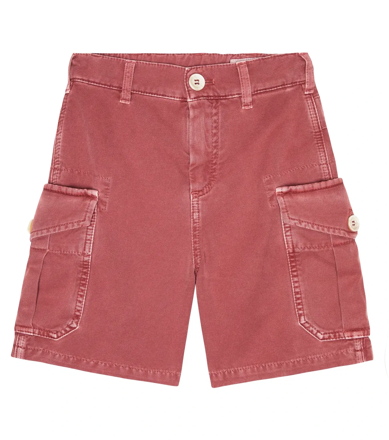 Шорты-бермуды хлопковые Brunello Cucinelli Kids, красный