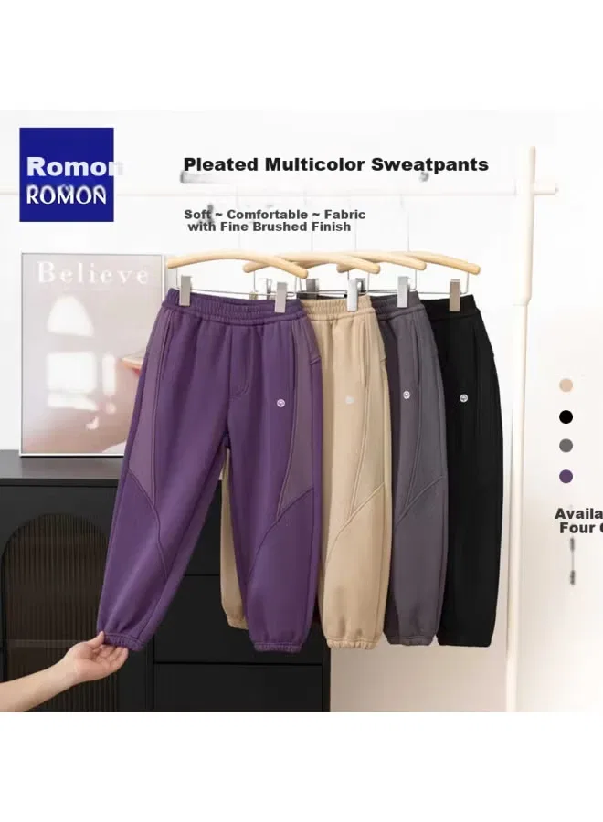 Штаны утепленные с начесом детские Romon, фиолетовый — фото 2