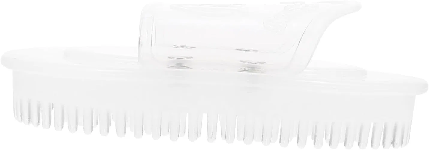Массажная щетка для тела и головы Mikikit, TPU, 15x10.5x4 см, Белый