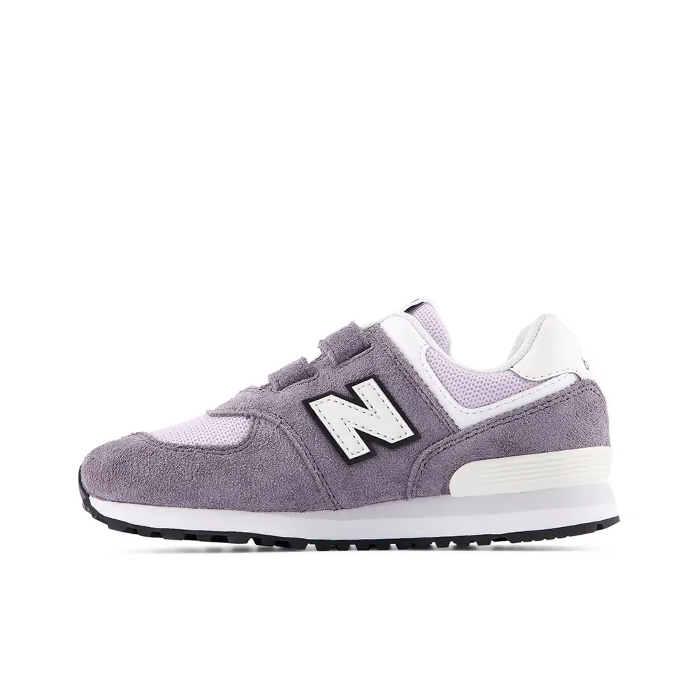 Кроссовки 574 Hook & Loop PS New Balance, серый — фото 3