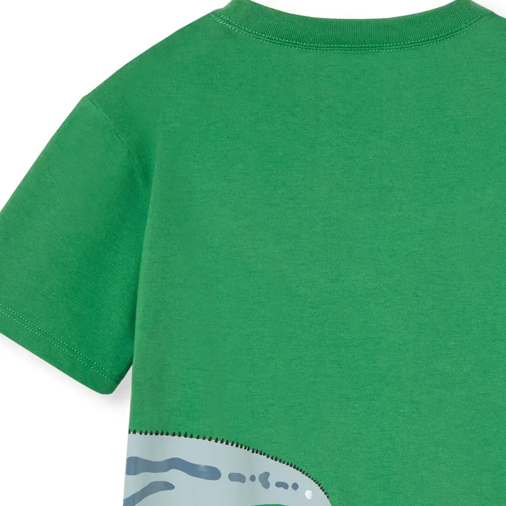 Детская футболка с круглым вырезом, хлопковая, Green, GUCCI — фото 4