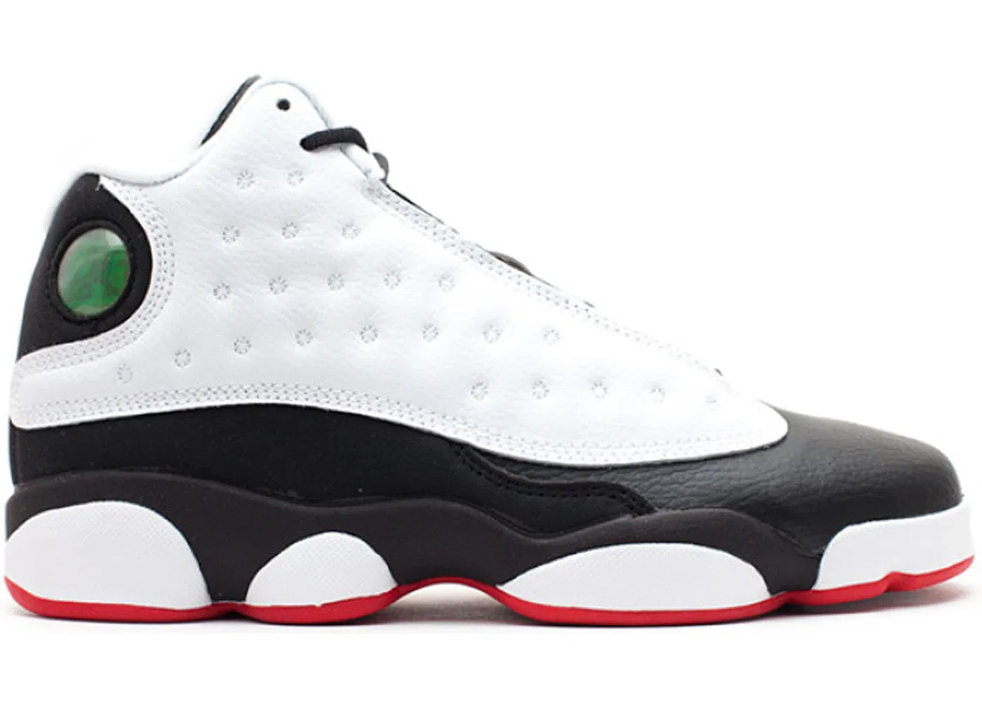 Детские кроссовки с длинным шнурованием Jordan 13 Retro He Got Game, White/True Red-Black