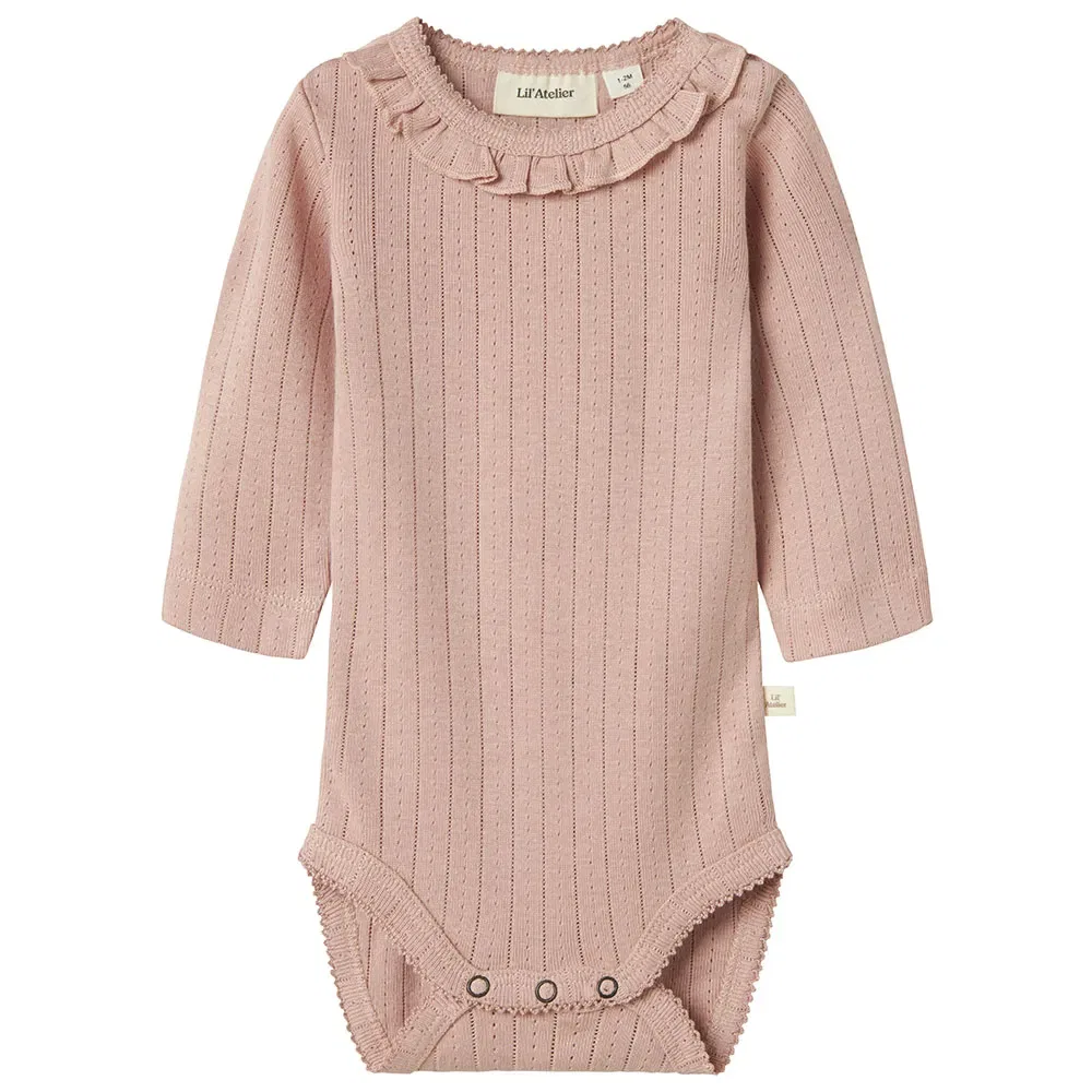Боди с длинными рукавами Name It Rachel Nis Slim Lil Atelier, розовое