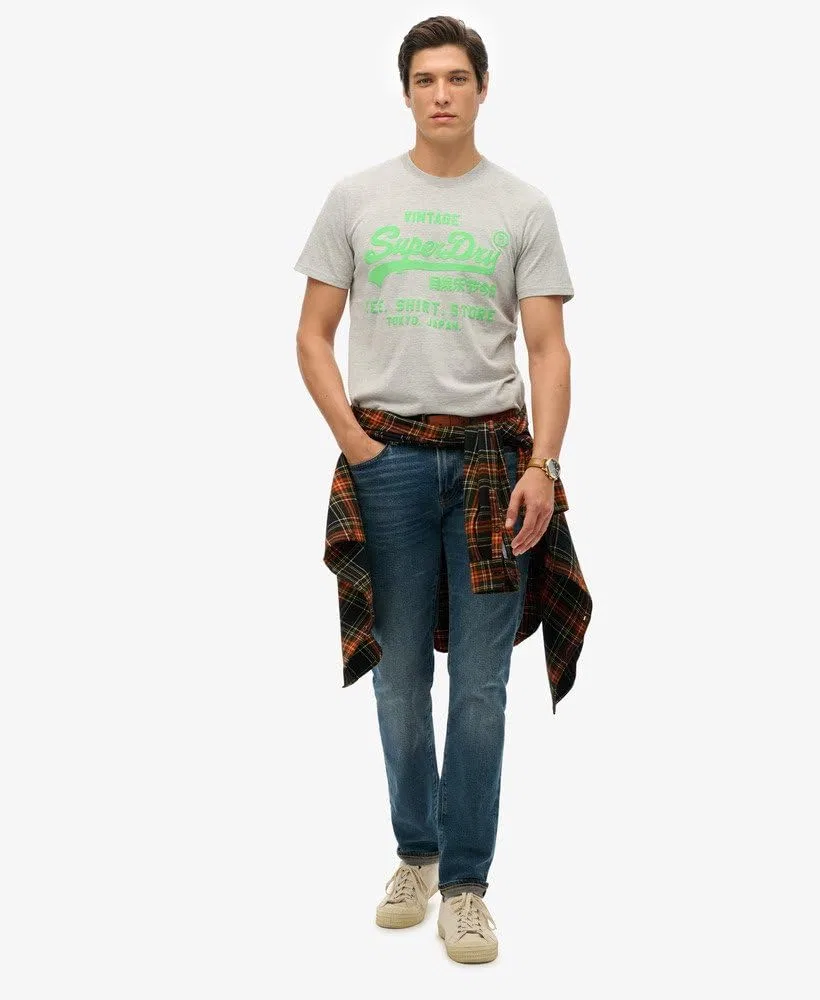 Мужская футболка с принтом VL Tri Superdry, Sporty Grey Melange — фото 2