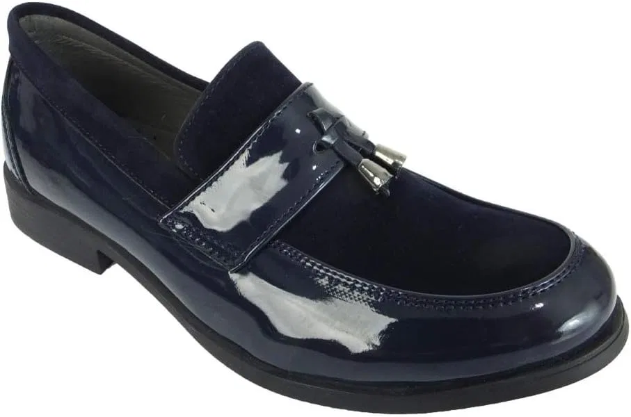 Детские туфли-лоферы с принтом фламинго SIRRI, Navy Blue