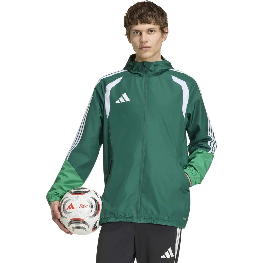 Мужской футбольный свитшот с капюшоном TIRO26C Aw Jkt adidas, Темно-зеленый