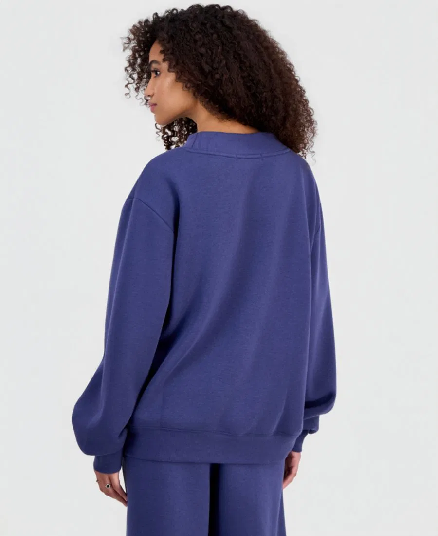 Свитшот женский с вышивкой New York, модель Embroidery Mockneck Madden Girl, Crown Blue — фото 4