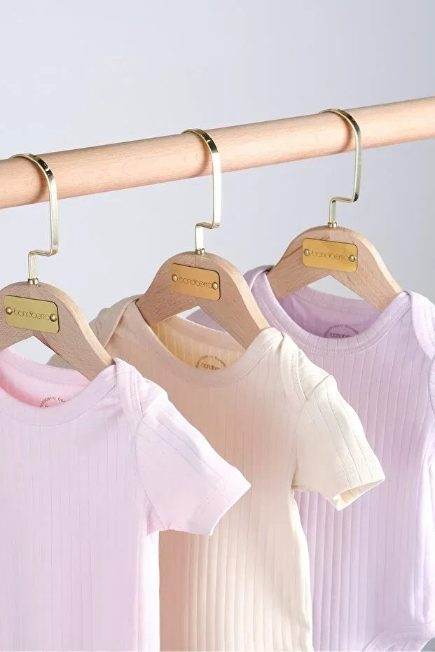 Детское боди-комбинезон без рукавов с конвертом-воротником Basics Bondberro, Lila / Pink / Cream — фото 3