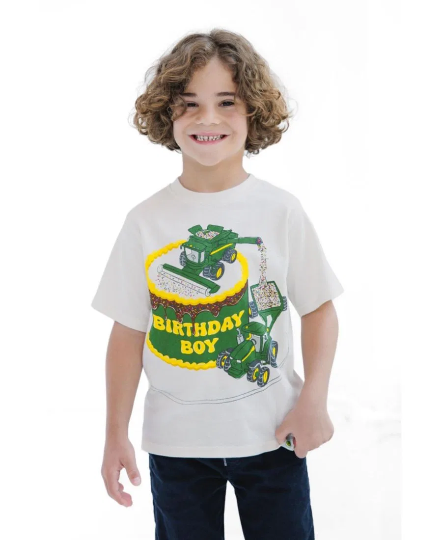 Футболка с принтом Birthday Boy John Deere, Natural — фото 2