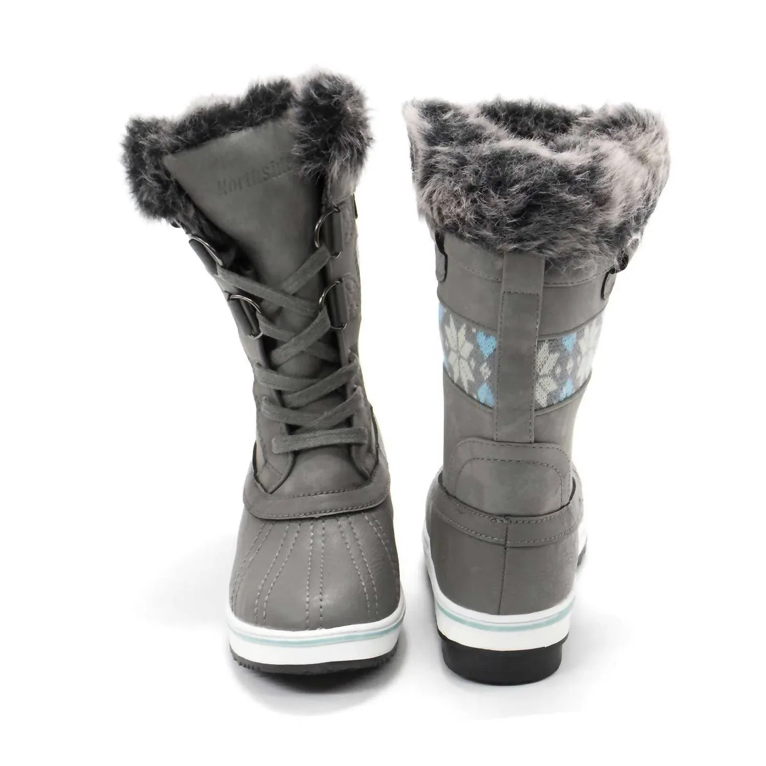 Детские зимние ботинки для девочек утепленные Bishop Jr Fashion Boot Northside, Gray — фото 4
