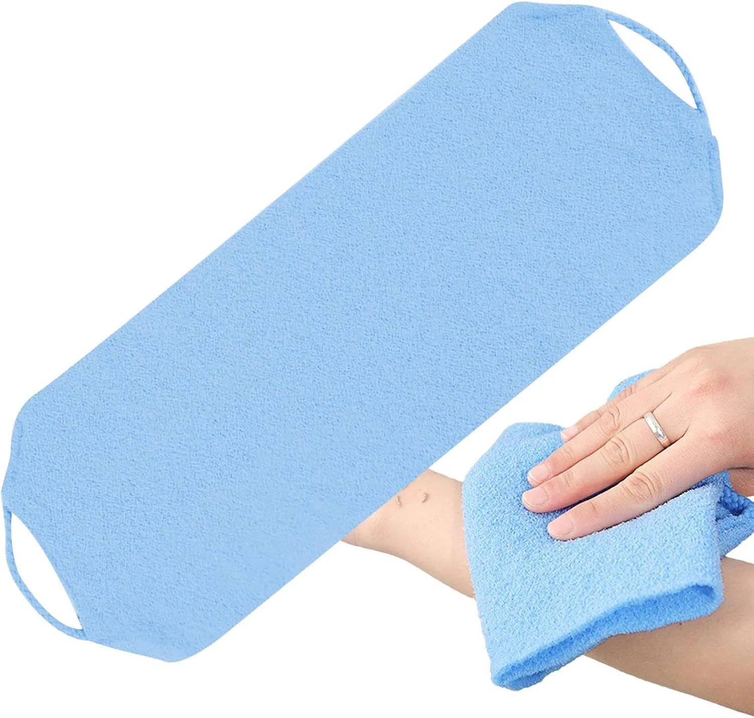 Скребок для тела с двумя сторонами, Shurzzesj, 45x20 см, Синий