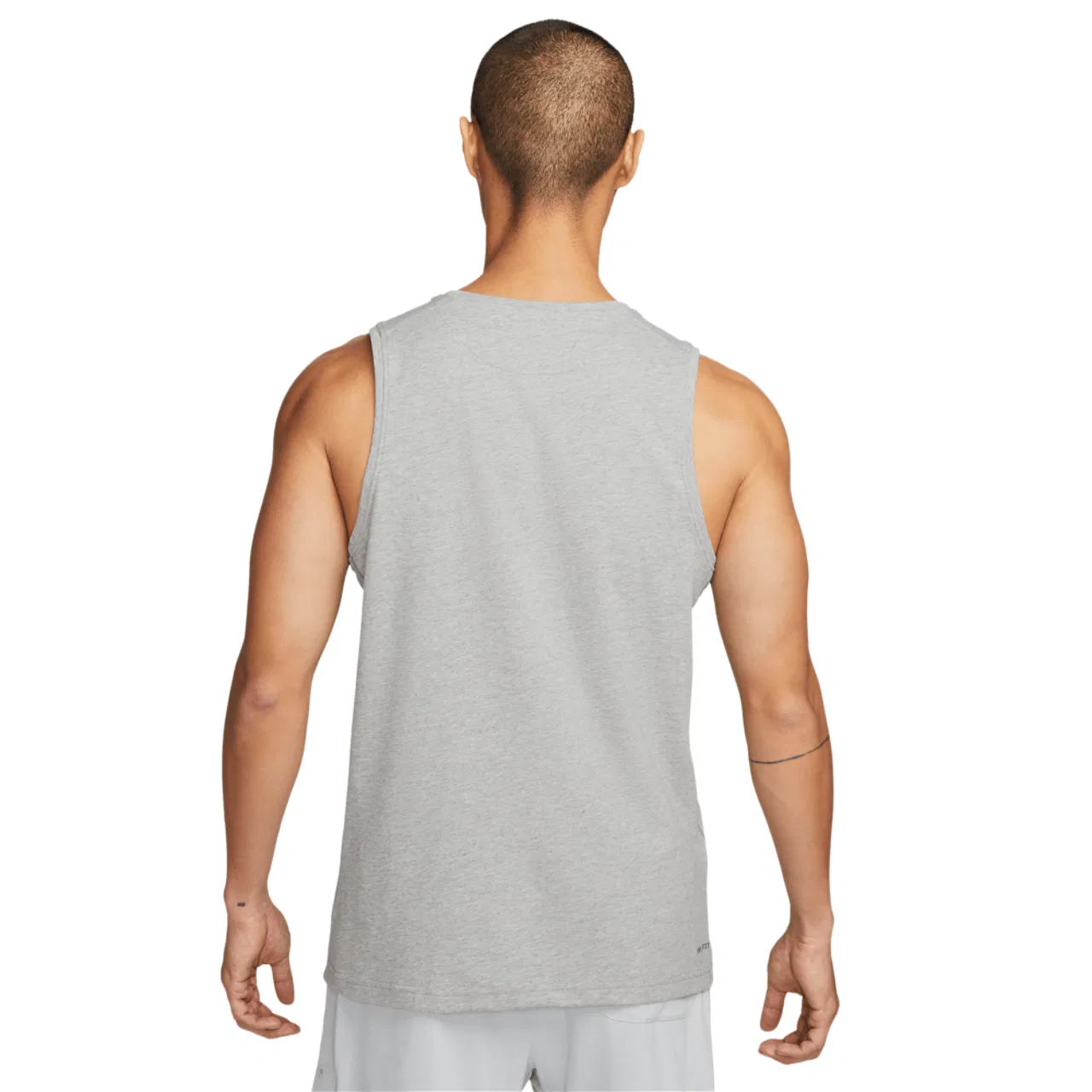 Мужская майка-топ Nike Dri-FIT Primary Statement Tank, Dk Grey Heather/Heather/Smoke Grey — фото 4