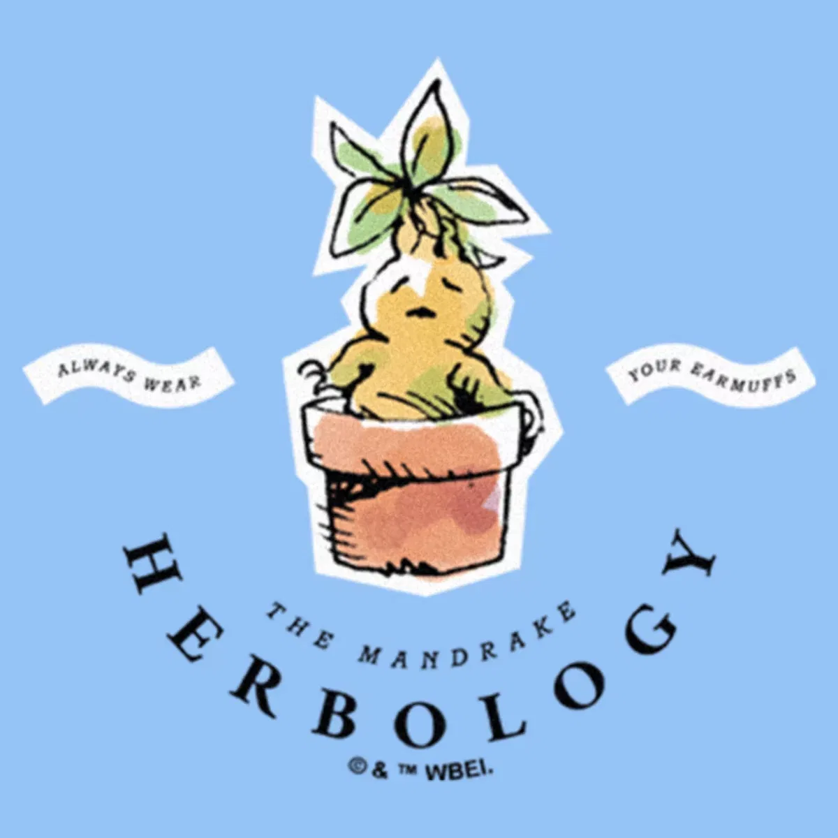 Детское боди для мальчиков с принтом Mandrake Herbology Harry Potter, Light Blue — фото 2