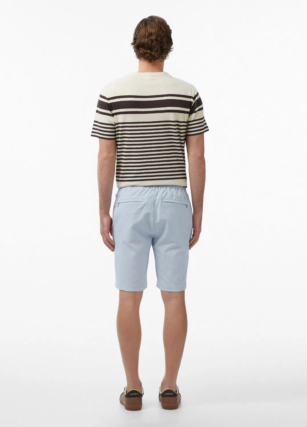 Бермуды Lacoste tapered fit, Mavi-HBA — фото 3